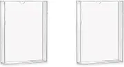 2X Shadow Box Frame Acrylic Photo Frame DIY Desktop Display Box All Transparent Storage Box