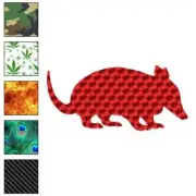 Armadillo, Vinyl Decal Sticker, 40 Patterns & 3 Sizes, #66