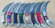 Custom Hand Made Moqen's Damascus Steel lethal Karambits lot of 20 pcs