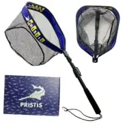 Floating Lightweight Fishing Net with Telescopic Pole Handle, Rubber Coat