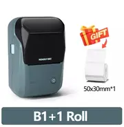 Mini Label Thermal Printer Niimbot B1 Portable Self-Adhesive Printer For Stickers Round Labels Rolls UV Tag Bluetooth Printer B1 Add 1Roll