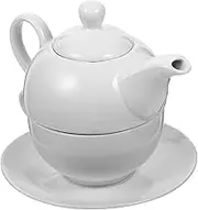 KICHOUSE 1 Set Ceramic Coffee Pot Set Teapot with Stylish Teaware for Home Office and Tea Rooms Unique Handle Design for Comfortable Use