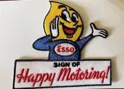 Heat Sealed Embroidered Patch-Classic Esso Oil Drop Man- Sign Of Happy Motoring!