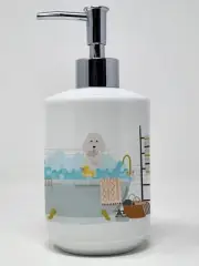 Standard White Poodle Ceramic Soap Dispenser Hand Soap Dispenser Pump Bottles