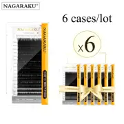 6 Cases Classic Mix Eyelash Extension Natural Soft Supplies Synthetic Mink Indiv