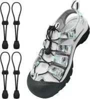 2 Pairs Elastic No Tie Shoe Laces Replacement for Keen 2 Black