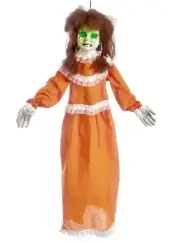 Halloween Hanging Doll Orange Dress Decoration