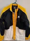Vintage Starter Jacket Black and Yellow Women's XL