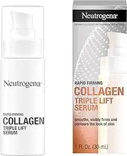 Neutrogena Rapid Firming Collagen Triple Lift Face Serum, Hydrating Serum with Collagen & AHP Amino Acid to visibly Firm & Smooth Skin, Lightweight, Mineral Oil- & Dye-Free, 1 fl. oz