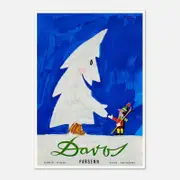 Galrie Davos Parsenn Snow Tree Vintage Ski Poster - Swiss Alps Adventure Art, Poster Only, A2 42 x 60cm (16 x 24inch)