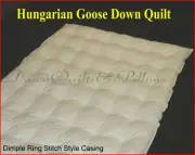 KING QUILT /DUVET- DIMPLE STYLE - 95% HUNGARIAN GOOSE DOWN - 5 BLKS