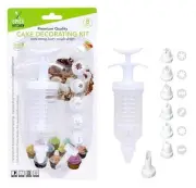 Cake Decorator Icing Piping Syringe Tool Kit Set 8 Nozzles Decorating Party New