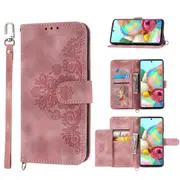MCC For Samsung Galaxy A51 Wallet Case Cover Extra Card Slots w/ Strap A515 [Pink]