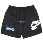 [歐鉉]NIKE NSW 黑色 解構LOGO 防風材質 抽繩 海灘褲 運動短褲 短褲 男生 DM6880-010