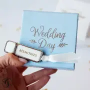 Leather USB 2.0 Flash Drive White Box Pendrive Storage Custom Wedding Gift logo