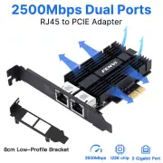 Intel I226 PCIe WiFi Card Dual Port RJ45 LAN NIC Gaming 2.5 Gigabit Network Card