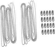 Angoily 2 Sets Stainless Steel Bead Chain with Connectors Rustproof for DIY Jewelry Craft Ball Chain for Home Decor and Handicrafts