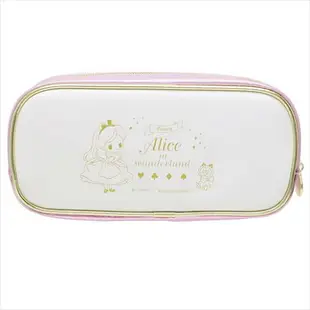 大賀屋 日貨 愛麗絲 化妝包 筆盒 鉛筆盒 筆袋 收納包 公主 迪士尼 Alice 夢遊仙境 正版 J01180184