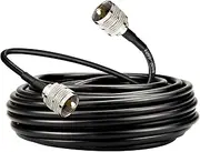 Boobrie 32.8ft UHF Male to Male Coaxial Cable UHF PL259 to PL259 Low Loss LMR200 Equivalent, 50 Ohm CB/Ham Radio Antenna Cable, Better Than RG58 for VHF/UHF, SWR Meter, Amateur Radio