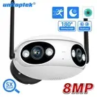 4K PoE Security Camera System Dual-Lens 180° FoV Two Way Talk Spotlights- US SH