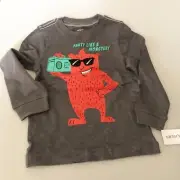 Carter’s Long Sleeve Crew Neck Boy’s Graphic T-Shirt “Party Like A Monster”