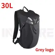 Grey LED Motorcycle Helmet Outdoor Riding Backpack Waterproof Men and Women Bag