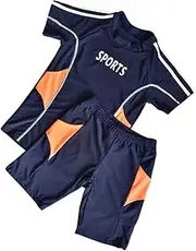 [BESPORTBLE] Boys Swimsuit Set Piece Sunsuit Hat and Pants Boys Swimwear for Summer Camouflage Pattern