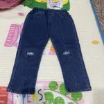 👧 兒童 小童 彈性 牛仔長褲 造型破褲 10號 約90-100CM