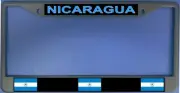 Nicaragua Flag Photo License Plate Frame Free Screw Caps with this Frame