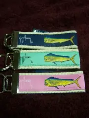 GUY HARVEY KEY STRAP RING MAHI MAHI DORADO BULL DOLPHIN VAROIUS COLORS