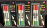 3 D.I.Y Bright Chalk Board Markers - Dual Tip Brand New Free Shipping USA