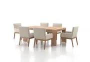 ROMULUS 7 Piece Dining Suite with Lazarus Dining Chairs