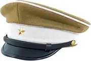 [militaryharbor] WWII Japanese IJA Army Ministry of Justice EM visor cap wool yellowish brown
