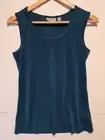 Susan Graver Premier Bold Teal Polyester Spandex Stretch Tank XS NWT