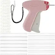 1401Pcs Quick Clothing Fixer, Multipurpose Tagging Stitch Tool with 1200 Fasteners and 200 Soft Snaps, Efficient Quilt Tacking Gun, Micro Stitch Tool, Portable Quick Clothes Fixer for Clothing (Pink)