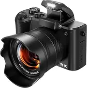 8K Digital Cameras for Photography - Autofocus 88MP WiFi Vlogging Camera for YouTube with Dual-Lens - 16X Digital Zoom Vlog Camera with Lens Hood, Flash, Touch Screen