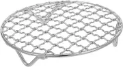 MUCKLILY Stainless Steel Round Cooking Rack with Legs Suitable for Air Fryer and Electric Ceramic Stoves Baking and Grill