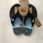 Quicksilver Men’s Flip Flops Blue/ Gray Sandals Size 10