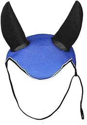 Deep Blue, Fly Hood with Close Knit Crochet, Breathable, Ears Contain Acoustic Foam for Noise Cancellation, British Dressage Legal