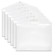 10PK Marbig Transparent Doculope Clip-Shut Folder A4 Paper Wallet/Sleeve Clear