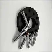 DEMULAX Spacers Wheel Spacers Widening Kit 5x112 Hubcentric 66.6 Aluminum Wheel Adapter Suit, for Car Separators Shims Plate Car Wheel Spacer(Black 15mm)