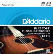 D'Addario EFT16 Flat Tops 12-53 Phosphor Bronze Light Acoustic Guitar Strings