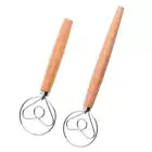 Stainless Steel Danish Dough Whisk Handheld Dough Whisk Durable Bread Mixer