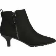 NEW ANNE KLEIN BLACK POINTY KITTEN HELLS BOOTS BOOTIES SIZE 8.5 M