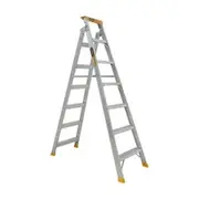 GORILLA 2.05 - 3.74m 150kg Pro-Lite 7 Step Aluminium Dual Purpose Ladder Industrial DM007-PRO
