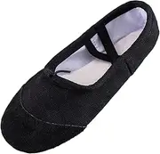 [Colaxi] Ballet Shoes Ballet Slippers Ballerina Shoes Practice Black Training Soft with Elastic Straps Yoga Shoes Dance Shoes for Men