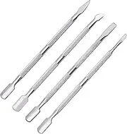 4PCS Cuticle Pusher Remover and Cutter,Acetone Gel Nail Polish Remover Stainless Steel Manicure Pedicure Tools,Cuticle Peeler Scraper for Fingernails and Toenails Cuticle Nail Polish Peeler Scraper