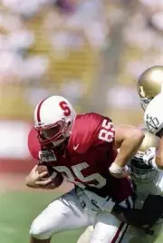 Tight end Tommy Hanson Stanford Cardinal runs with the ball the No- Old Photo