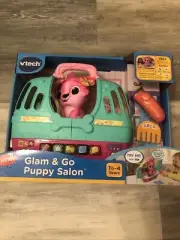 VTech Glam & Go Puppy Salon & Carrier With Grooming Tools Lights & Sounds. Read