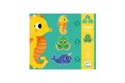 3x Djeco In The Sea 4 6 9 Progressive Jigsaw Puzzle Set Kids Game 25x21cm 2y+